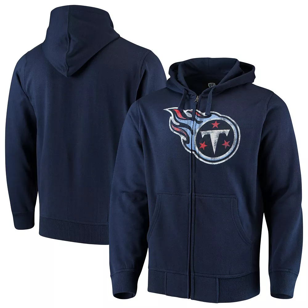 Men's G-III Sports by Carl Banks Navy Tennessee Titans Primary Logo Full-Zip Hoodie 4 Men's G-III Sports by Carl Banks Navy Tennessee Titans Primary Logo Full-Zip Hoodie - Image 2