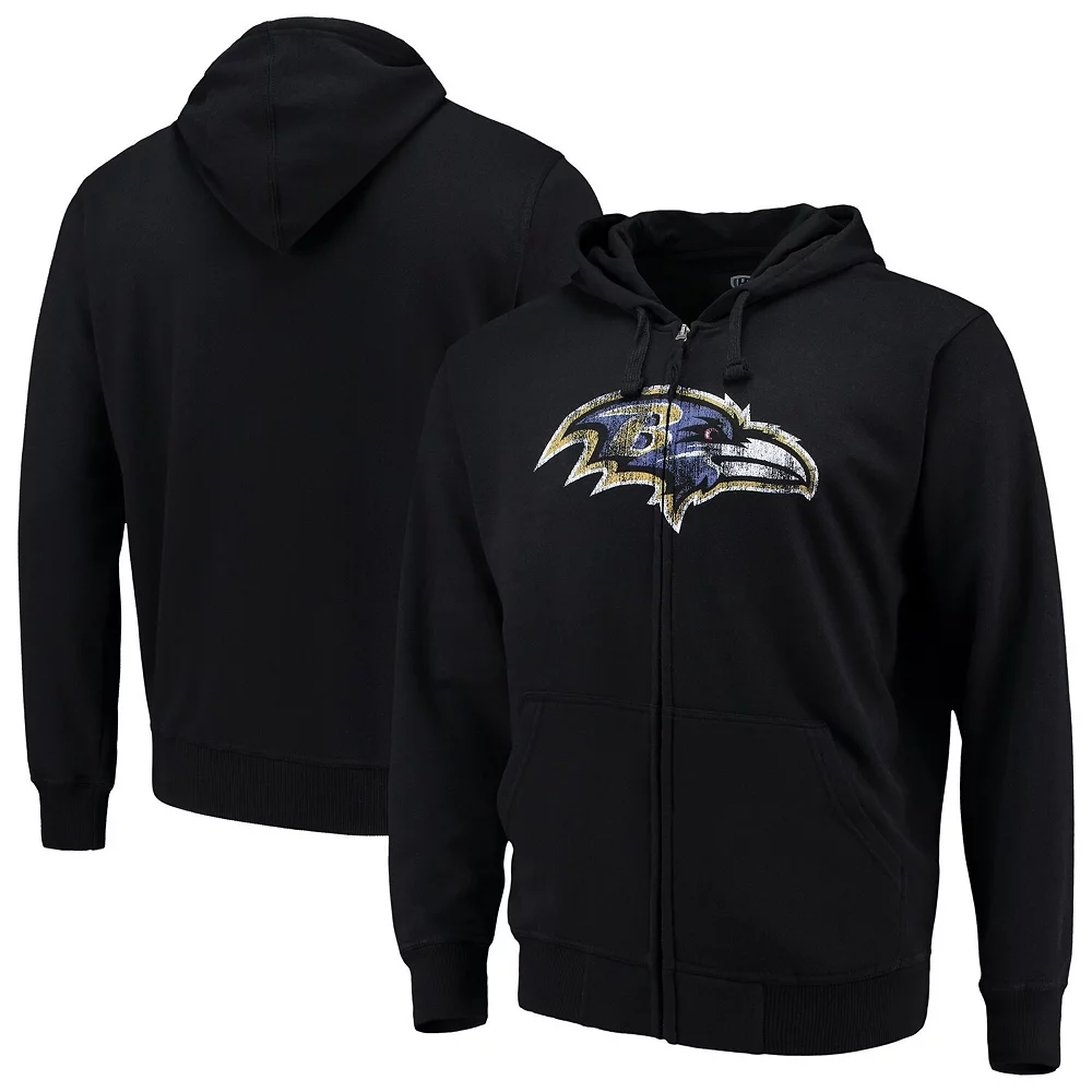 Men's G-III Sports by Carl Banks Black Baltimore Ravens Primary Logo Full-Zip Hoodie 3 Men's G-III Sports by Carl Banks Black Baltimore Ravens Primary Logo Full-Zip Hoodie