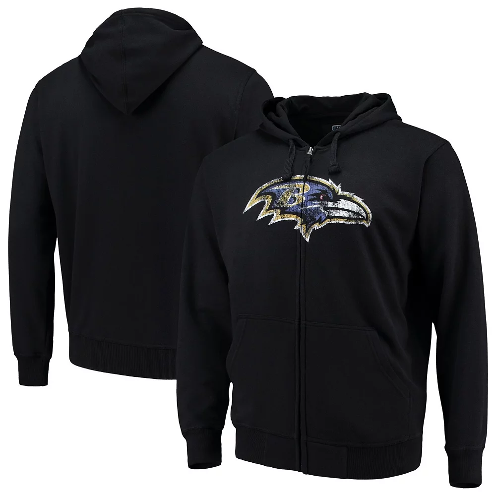 Men's G-III Sports by Carl Banks Black Baltimore Ravens Primary Logo Full-Zip Hoodie 4 Men's G-III Sports by Carl Banks Black Baltimore Ravens Primary Logo Full-Zip Hoodie - Image 2