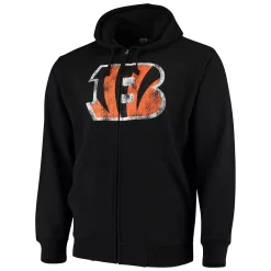 Men's G-III Sports by Carl Banks Black Cincinnati Bengals Primary Logo Full-Zip Hoodie -Philadelphia Eaglest shop 4067696 ALT2