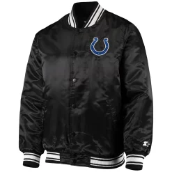 Men's Starter Black Indianapolis Colts Locker Room Satin Varsity Full-Snap Jacket 7 Men's Starter Black Indianapolis Colts Locker Room Satin Varsity Full-Snap Jacket -Philadelphia Eaglest shop 4643111 ALT2