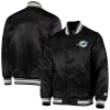 Men's Starter Black Miami Dolphins Locker Room Satin Varsity Full-Snap Jacket 2 Men's Starter Black Miami Dolphins Locker Room Satin Varsity Full-Snap Jacket -Philadelphia Eaglest shop 4662158
