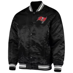 Men's Starter Black Tampa Bay Buccaneers Locker Room Satin Varsity Full-Snap Jacket -Philadelphia Eaglest shop 4662248 ALT2