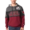 Men's Starter Heathered Gray/Black Arizona Cardinals Extreme Fireballer Pullover Hoodie -Philadelphia Eaglest shop 4662707