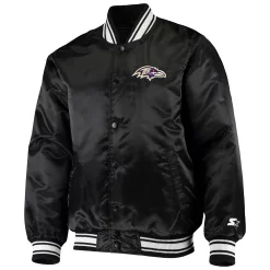 Men's Starter Black Baltimore Ravens Locker Room Satin Varsity Full-Snap Jacket 8 Men's Starter Black Baltimore Ravens Locker Room Satin Varsity Full-Snap Jacket -Philadelphia Eaglest shop 4782635 ALT2