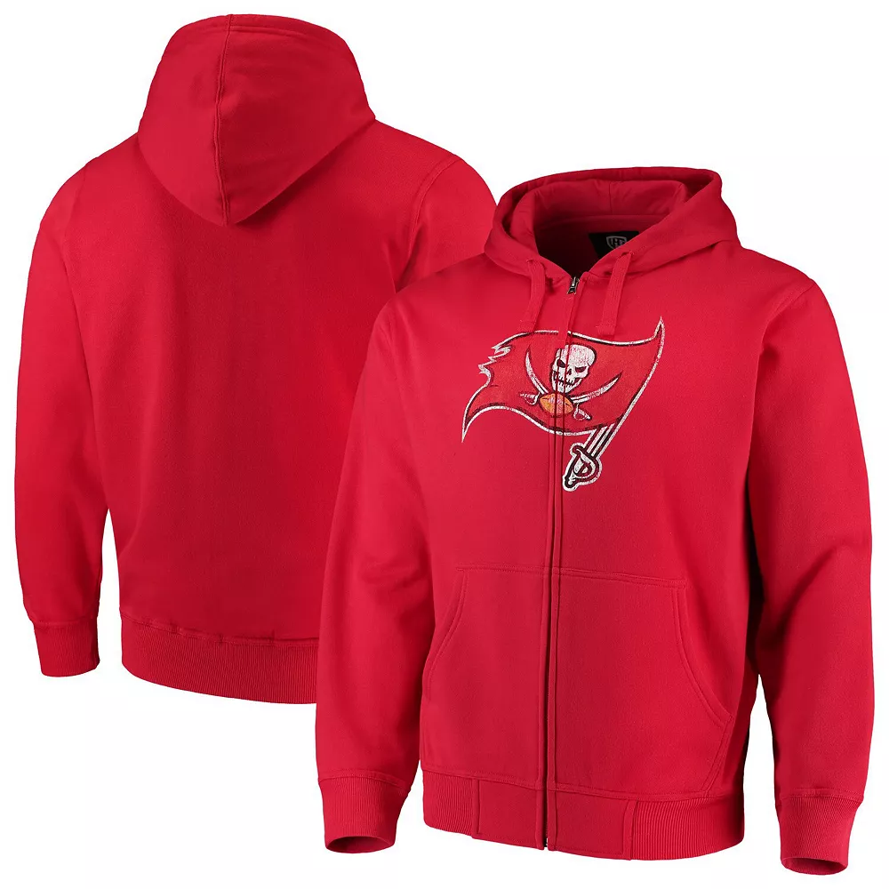 Men's G-III Sports by Carl Banks Red Tampa Bay Buccaneers Primary Logo Full-Zip Hoodie 4 Men's G-III Sports by Carl Banks Red Tampa Bay Buccaneers Primary Logo Full-Zip Hoodie - Image 2