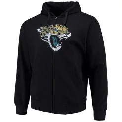 Men's G-III Sports by Carl Banks Black Jacksonville Jaguars Primary Logo Full-Zip Hoodie
