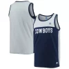 Men's Starter Navy/Silver Dallas Cowboys Touchdown Fashion Tank Top 2 Men's Starter Navy/Silver Dallas Cowboys Touchdown Fashion Tank Top -Philadelphia Eaglest shop 5113761
