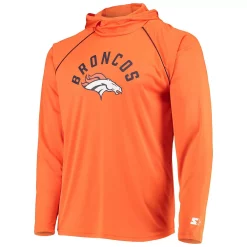 Men's Starter Orange Denver Broncos Hoodie Raglan Long Sleeve T-Shirt -Philadelphia Eaglest shop 5321896 ALT2