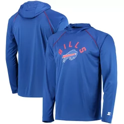 Men's Starter Royal Buffalo Bills Hoodie Raglan Long Sleeve T-Shirt
