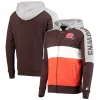 Men's Starter Brown/Orange Cleveland Browns Playoffs Color Block Full-Zip Hoodie 1 Men's Starter Brown/Orange Cleveland Browns Playoffs Color Block Full-Zip Hoodie -Philadelphia Eaglest shop 5369774