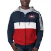 Men's Starter Navy/Red Montreal Canadiens Playoffs Color Block Full-Zip Hoodie -Philadelphia Eaglest shop 5370290