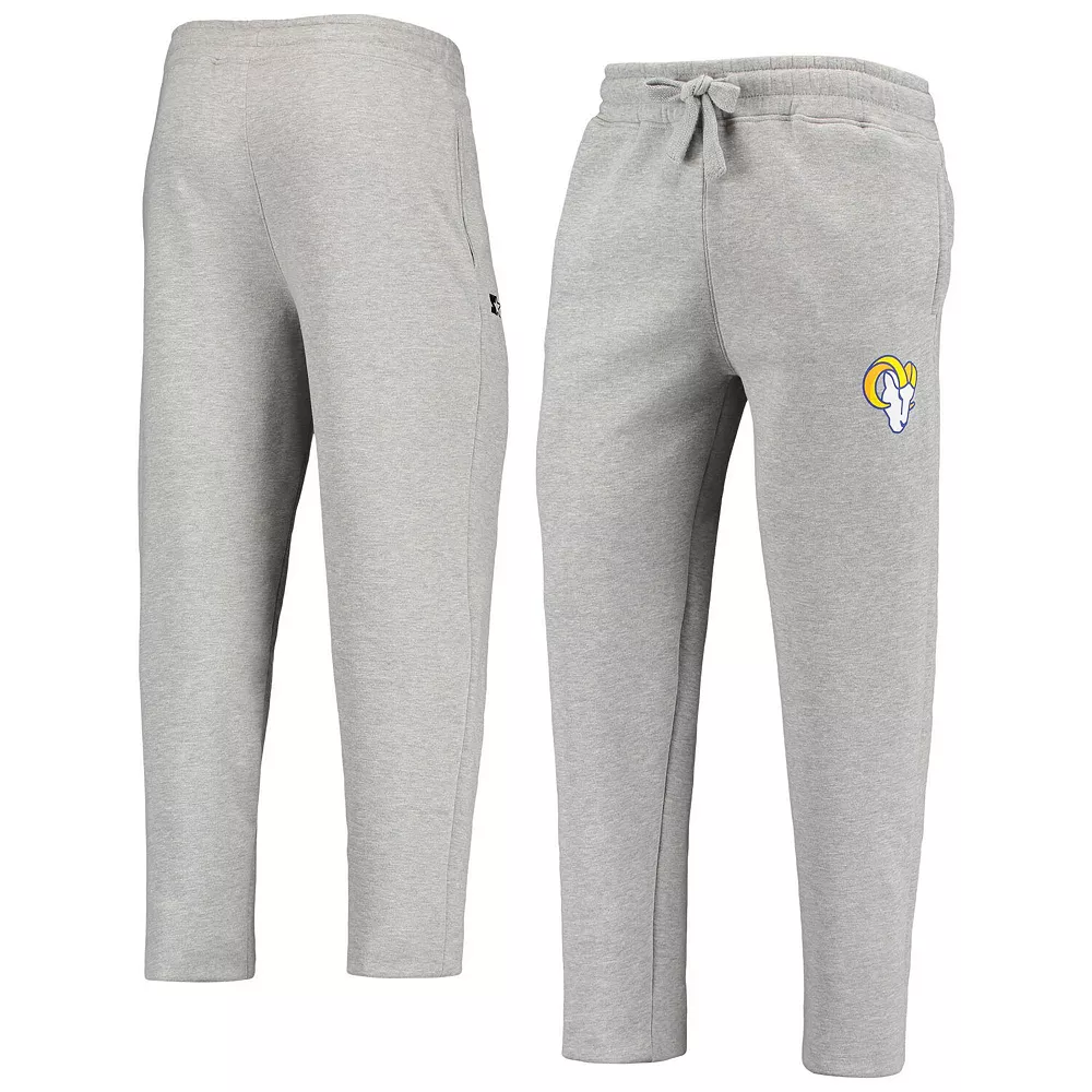 Men's Gray Los Angeles Rams Starter Option Run Sweatpants 4 Men's Gray Los Angeles Rams Starter Option Run Sweatpants - Image 2