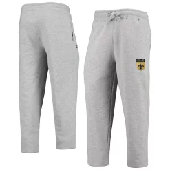 Men's Starter Heathered Gray New Orleans Saints Team Throwback Option Run Sweatpants