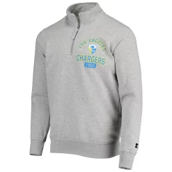 Men's Starter Gray Los Angeles Chargers Throwback Heisman Quarter-Zip Jacket -Philadelphia Eaglest shop 5382860 ALT2