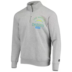 Men's Starter Heathered Gray Los Angeles Chargers Heisman Quarter-Zip Jacket -Philadelphia Eaglest shop 5382974 ALT2