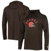 Men's Starter Brown Cleveland Browns Raglan Long Sleeve Hoodie T-Shirt -Philadelphia Eaglest shop 5386869