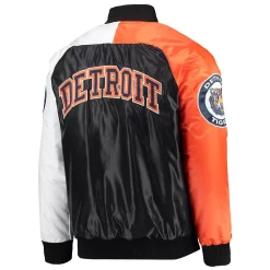 Men's Starter Navy/Orange Detroit Tigers Varsity Tri-Color Satin Full-Snap Jacket -Philadelphia Eaglest shop 5409805 ALT3