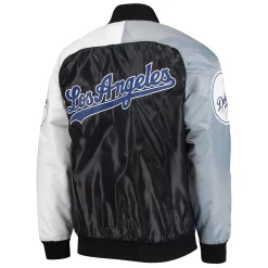 Men's Starter Royal/Gray Los Angeles Dodgers Varsity Tri-Color Satin Full-Snap Jacket -Philadelphia Eaglest shop 5411866 ALT3