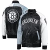 Men's Starter Black/Gray/White Brooklyn Nets Tricolor Remix Raglan Full-Snap Jacket -Philadelphia Eaglest shop 5416949
