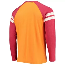 Men's Starter Orange/Red Tampa Bay Buccaneers Throwback League Raglan Long Sleeve Tri-Blend T-Shirt -Philadelphia Eaglest shop 5417276 ALT3