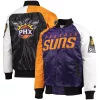 Men's Starter Purple/Orange/White Phoenix Suns Tricolor Remix Raglan Full-Snap Jacket -Philadelphia Eaglest shop 5418640