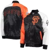 Men's Starter Black/Orange San Francisco Giants Varsity Tri-Color Satin Full-Snap Jacket -Philadelphia Eaglest shop 5424176