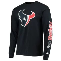 Men's Starter Navy Houston Texans Halftime Long Sleeve T-Shirt -Philadelphia Eaglest shop 5425820 ALT2