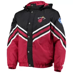 Men's Starter Black/Red Miami Heat The Maximum Hoodie Full-Zip Jacket -Philadelphia Eaglest shop 5602032 ALT2