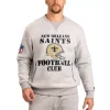 Men's Starter Gray New Orleans Saints Locker Room Throwback End Zone Pullover Sweatshirt -Philadelphia Eaglest shop 5602065