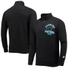 Men's Starter Black Carolina Panthers Heisman Quarter-Zip Jacket -Philadelphia Eaglest shop 5604320