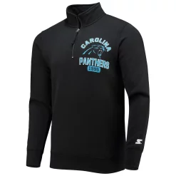 Men's Starter Black Carolina Panthers Heisman Quarter-Zip Jacket -Philadelphia Eaglest shop 5604320 ALT2