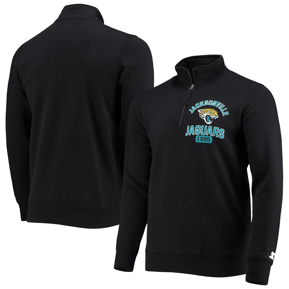 Men's Starter Black Jacksonville Jaguars Heisman Quarter-Zip Jacket 4 Men's Starter Black Jacksonville Jaguars Heisman Quarter-Zip Jacket - Image 2