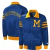 Men's Starter Royal Milwaukee Brewers The Captain III Full-Zip Varsity Jacket -Philadelphia Eaglest shop 5704379