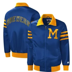 Men's Starter Royal Milwaukee Brewers The Captain III Full-Zip Varsity Jacket 6 Men's Starter Royal Milwaukee Brewers The Captain III Full-Zip Varsity Jacket -Philadelphia Eaglest shop 5704379 ALT
