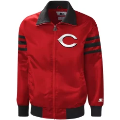 Men's Starter Red Cincinnati Reds The Captain II Full-Zip Varsity Jacket -Philadelphia Eaglest shop 5704710 ALT2