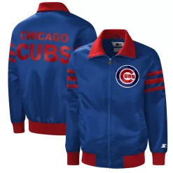 Men's Starter Royal Chicago Cubs The Captain II Full-Zip Varsity Jacket -Philadelphia Eaglest shop 5705312 ALT