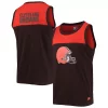Men's Starter Brown/Orange Cleveland Browns Team Touchdown Fashion Tank Top -Philadelphia Eaglest shop 5727291