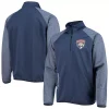 Men's Starter Navy Florida Panthers Transitional Raglan Half-Zip Top -Philadelphia Eaglest shop 5727643