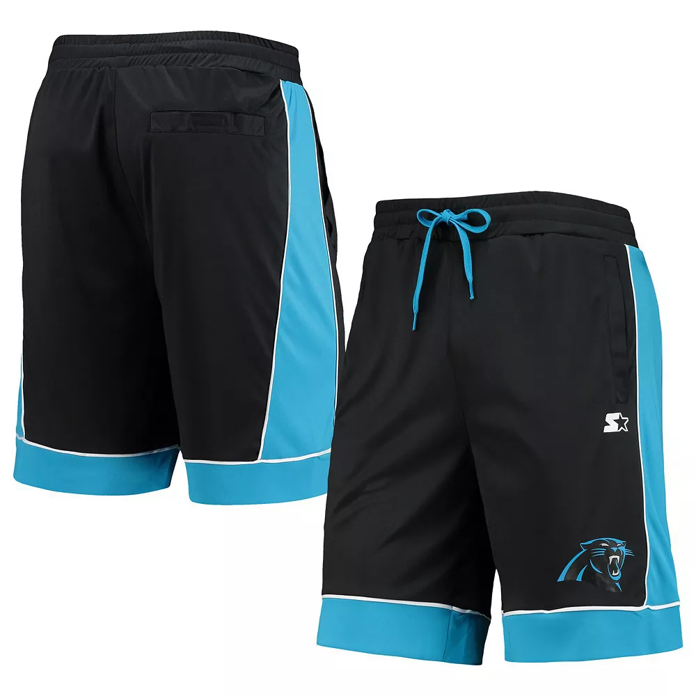 Men's Starter Black/Blue Carolina Panthers Fan Favorite Fashion Shorts 3 Men's Starter Black/Blue Carolina Panthers Fan Favorite Fashion Shorts