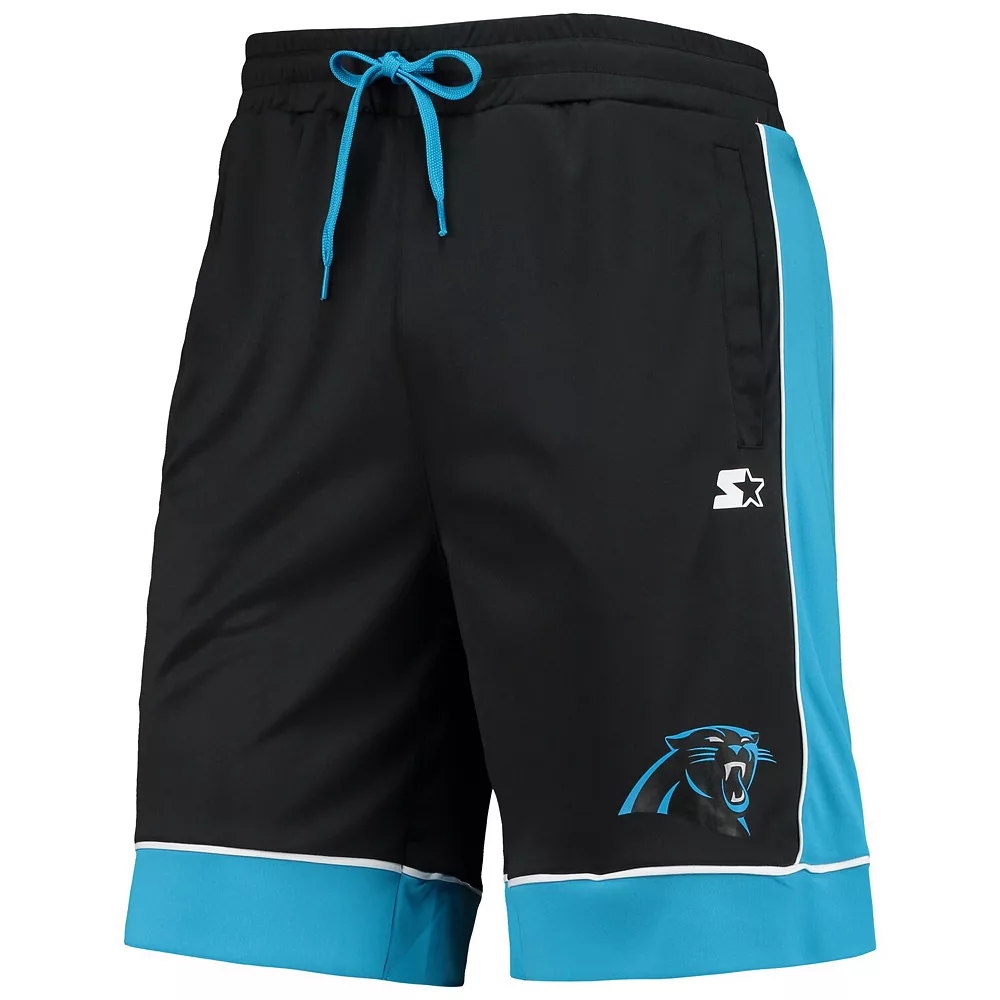 Men's Starter Black/Blue Carolina Panthers Fan Favorite Fashion Shorts 5 Men's Starter Black/Blue Carolina Panthers Fan Favorite Fashion Shorts - Image 3