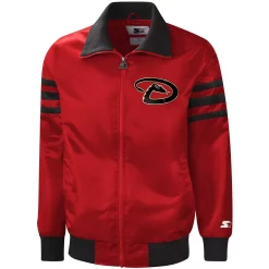 Men's Starter Red Arizona Diamondbacks The Captain II Full-Zip Varsity Jacket -Philadelphia Eaglest shop 5727869 ALT2