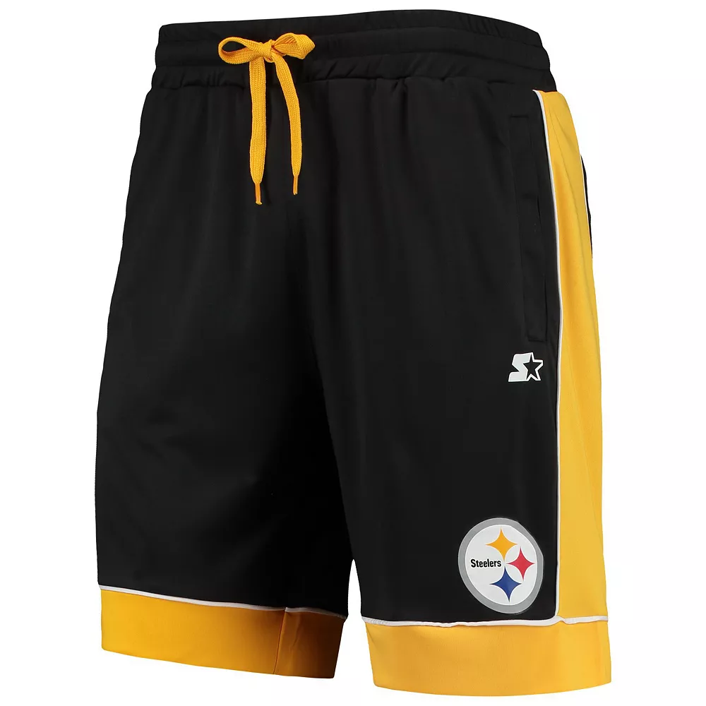 Men's Starter Black/Gold Pittsburgh Steelers Fan Favorite Fashion Shorts 4 Men's Starter Black/Gold Pittsburgh Steelers Fan Favorite Fashion Shorts - Image 2