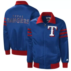 Men's Starter Royal Texas Rangers The Captain II Full-Zip Varsity Jacket