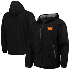 Men's Starter Black Washington Commanders Double Play Full-Zip Jacket