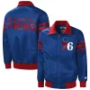 Men's Starter Royal Philadelphia 76ers The Captain II Full-Zip Varsity Jacket -Philadelphia Eaglest shop 5752121