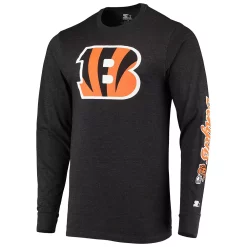 Men's Starter Heathered Black Cincinnati Bengals Halftime Long Sleeve T-Shirt 7 Men's Starter Heathered Black Cincinnati Bengals Halftime Long Sleeve T-Shirt -Philadelphia Eaglest shop 5823347 ALT2