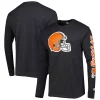 Men's Starter Black Cleveland Browns Halftime Long Sleeve T-Shirt -Philadelphia Eaglest shop 5936702