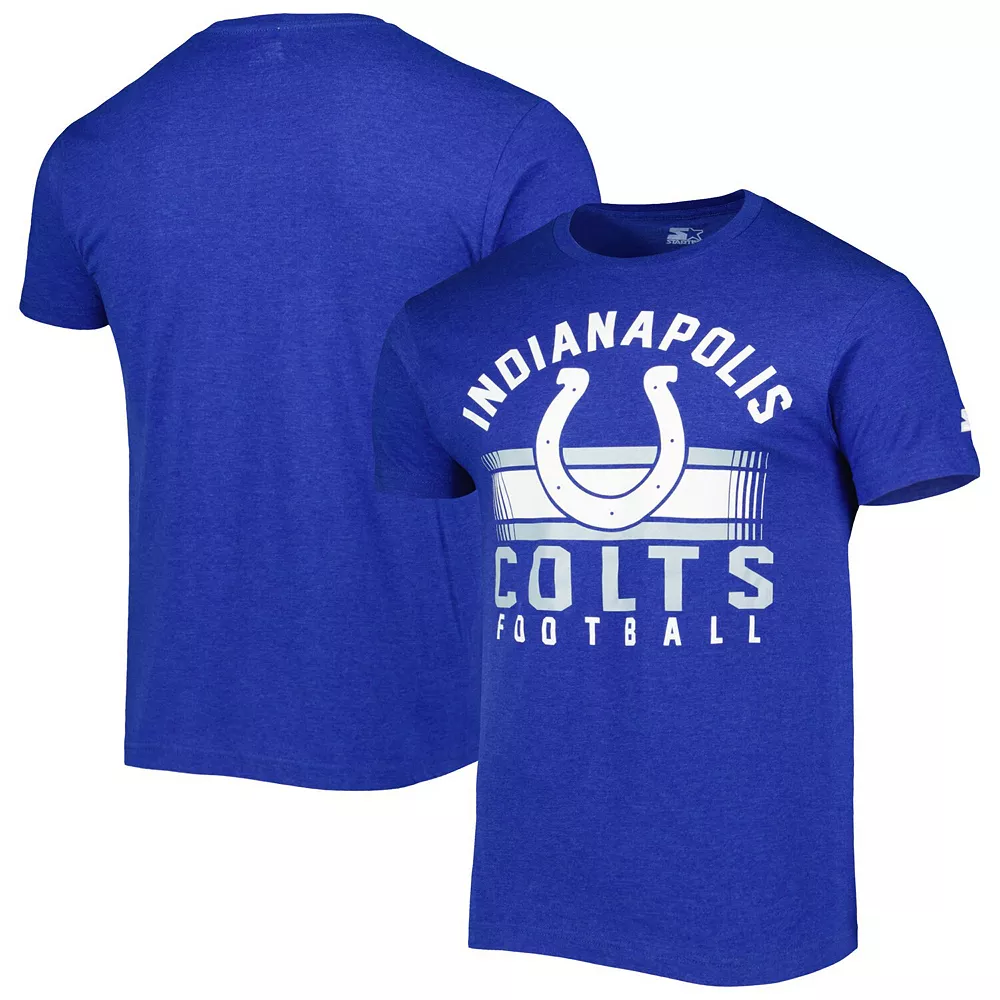 Men's Starter Heathered Royal Indianapolis Colts Prime Time T-Shirt 3 Men's Starter Heathered Royal Indianapolis Colts Prime Time T-Shirt