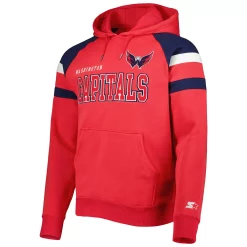 Men's Starter Red/Navy Washington Capitals Draft Fleece Raglan Pullover Hoodie -Philadelphia Eaglest shop 5968490 ALT2